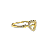 Heart Arrow Sparkle Ring